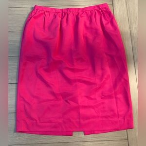 J. Crew Long Pencil skirt in faille hot pink